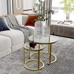Gold Nesting Coffee Table Set - 2 Piece
