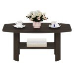 Dark Brown Simple Design Coffee Table for Mancave