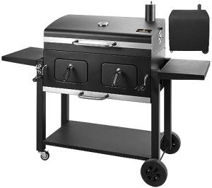 Extra Large Charcoal Grill with Adjustable Trays
