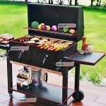 Extra Large Charcoal Grill with Adjustable Trays
