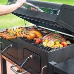 Extra Large Charcoal Grill with Adjustable Trays
