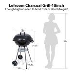 LeFroom 18-Inch Charcoal Grill with Cover