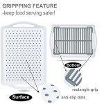 Non-Slip Serving Tray Set with Handles - 2 Pack