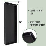 Matte Black Ceramic Serving Platters - Set of 4