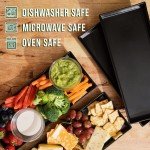 Matte Black Ceramic Serving Platters - Set of 4