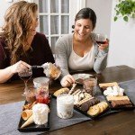 Matte Black Ceramic Serving Platters - Set of 4