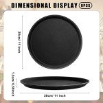Non-Slip Black Serving Tray Set - 8 Pieces