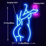 LED Neon Sign: 'Lady Back' for Mancave