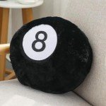 8-Ball Throw Pillow for Pool Table Lovers