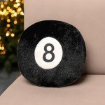 8-Ball Throw Pillow for Pool Table Lovers