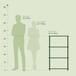 Furinno Espresso/Black Round Tube Shelving Unit