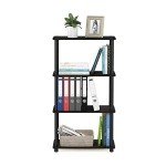 Furinno Espresso/Black Round Tube Shelving Unit