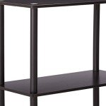 Furinno Espresso/Black Round Tube Shelving Unit