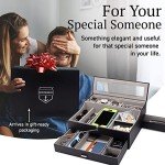 Leather Valet Tray with Charging Station for Men