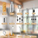 26-Piece Cocktail Shaker Set with Bamboo Stand