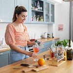 26-Piece Cocktail Shaker Set with Bamboo Stand