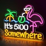 5 O'Clock Somewhere Neon Sign for Man Cave
