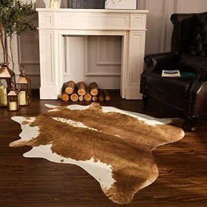 Benron Cowhide Rug - Stylish Western Accent 5.3x6.2ft