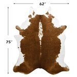 Benron Cowhide Rug - Stylish Western Accent 5.3x6.2ft