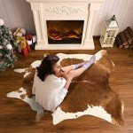 Benron Cowhide Rug - Stylish Western Accent 5.3x6.2ft