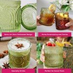 Retro Floral Drinking Glasses Set of 6