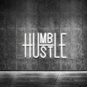 Hustle LED Neon Sign for Mancave Decor