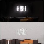 Hustle LED Neon Sign for Mancave Decor