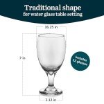 Classic Clear Glass Goblet Set of 12