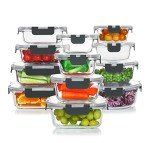 24-Piece Stackable Glass Food Storage Set