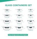 24-Piece Stackable Glass Food Storage Set