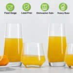 Set of 8 Stylish Drinking Glasses for Any Beverage
