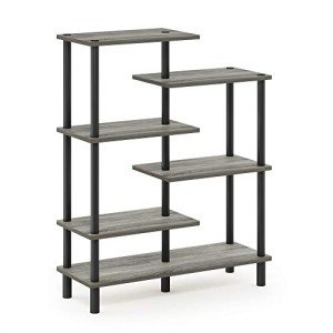 Furinno 6-Tier Display Rack in French Oak Black