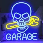 Dimmable Skull Garage Neon Sign for Man Cave