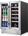 Tylza 24" Dual Zone Wine and Beverage Cooler