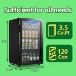 Compact Beverage Cooler for Home Bar or Office