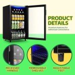 Compact Beverage Cooler for Home Bar or Office