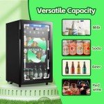 Compact Beverage Cooler for Home Bar or Office