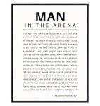Man in the Arena Motivational Poster - 11x14