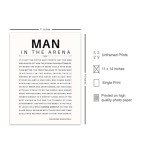Man in the Arena Motivational Poster - 11x14