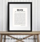 Man in the Arena Motivational Poster - 11x14