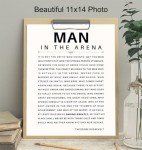 Man in the Arena Motivational Poster - 11x14