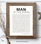Man in the Arena Motivational Poster - 11x14