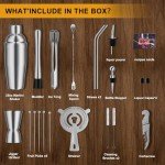 Vabaso Cocktail Shaker Set for Home Bar