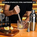 Hawke & Hanley Cocktail Shaker Set with Stand