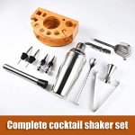 Stylish 12-Piece Bartender Kit with Bamboo Stand