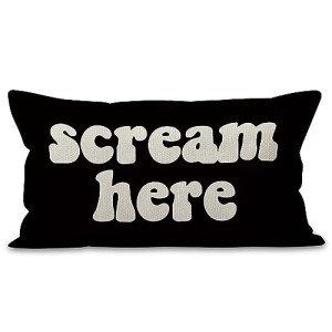 Funny Scream Decor Throw Pillow Cover