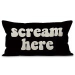 Funny Scream Decor Throw Pillow Cover