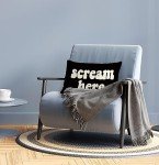 Funny Scream Decor Throw Pillow Cover
