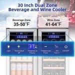 Tylza 30" Dual Zone Wine and Beverage Cooler