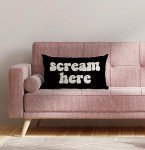 Funny Scream Decor Throw Pillow Cover